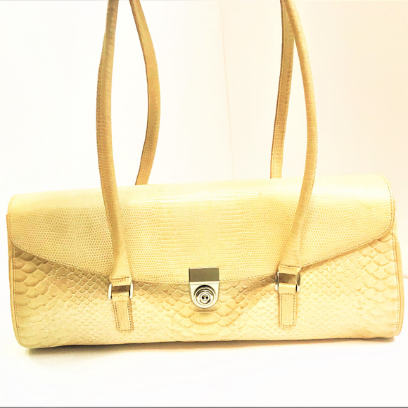 BRAHMIN Handbags - Rare Brahmin Lizard And Snakeskin ROSALIE Satchel